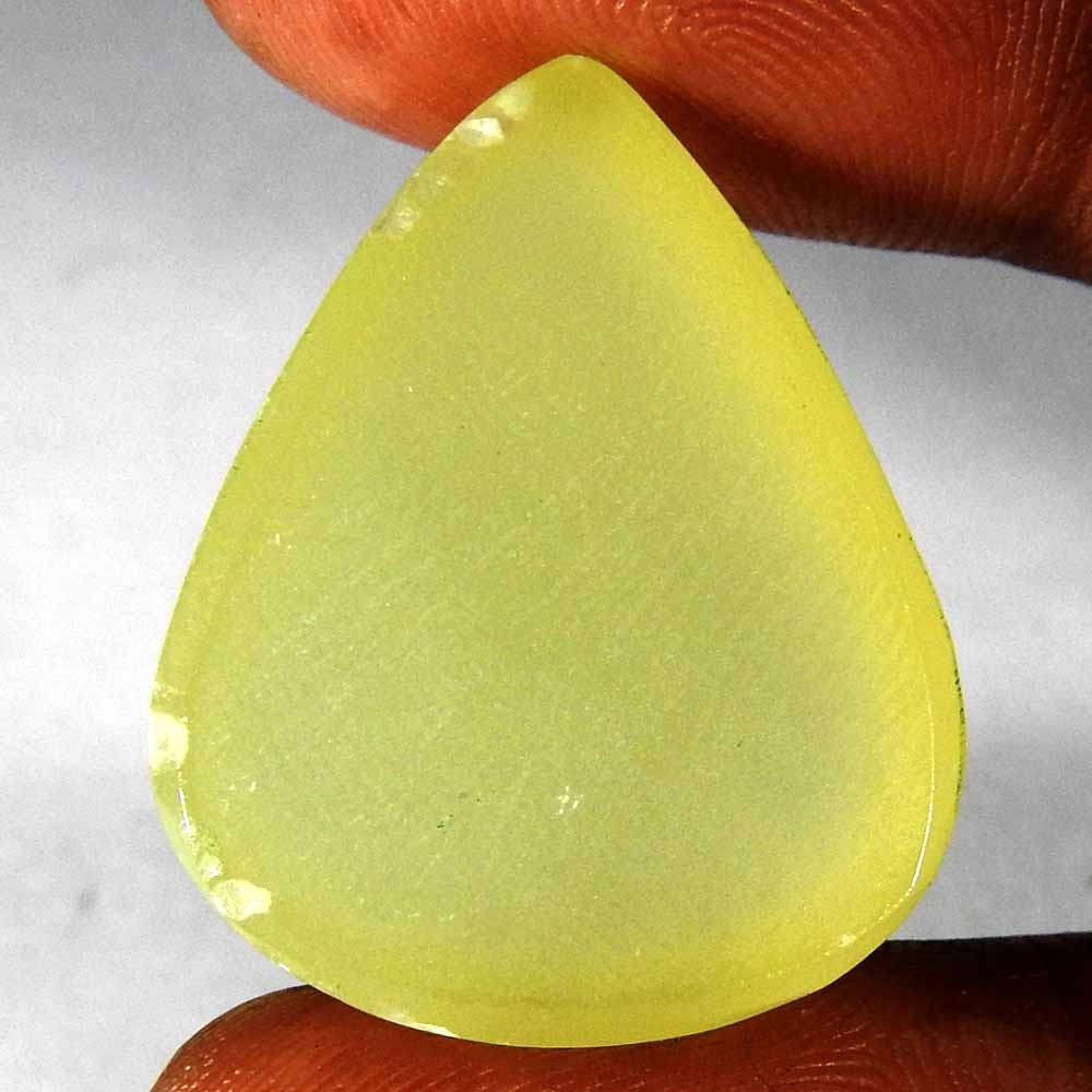 40.15 Ct Natural Agate Yellow Pear Cabochon Good Quality Loose Gemstone