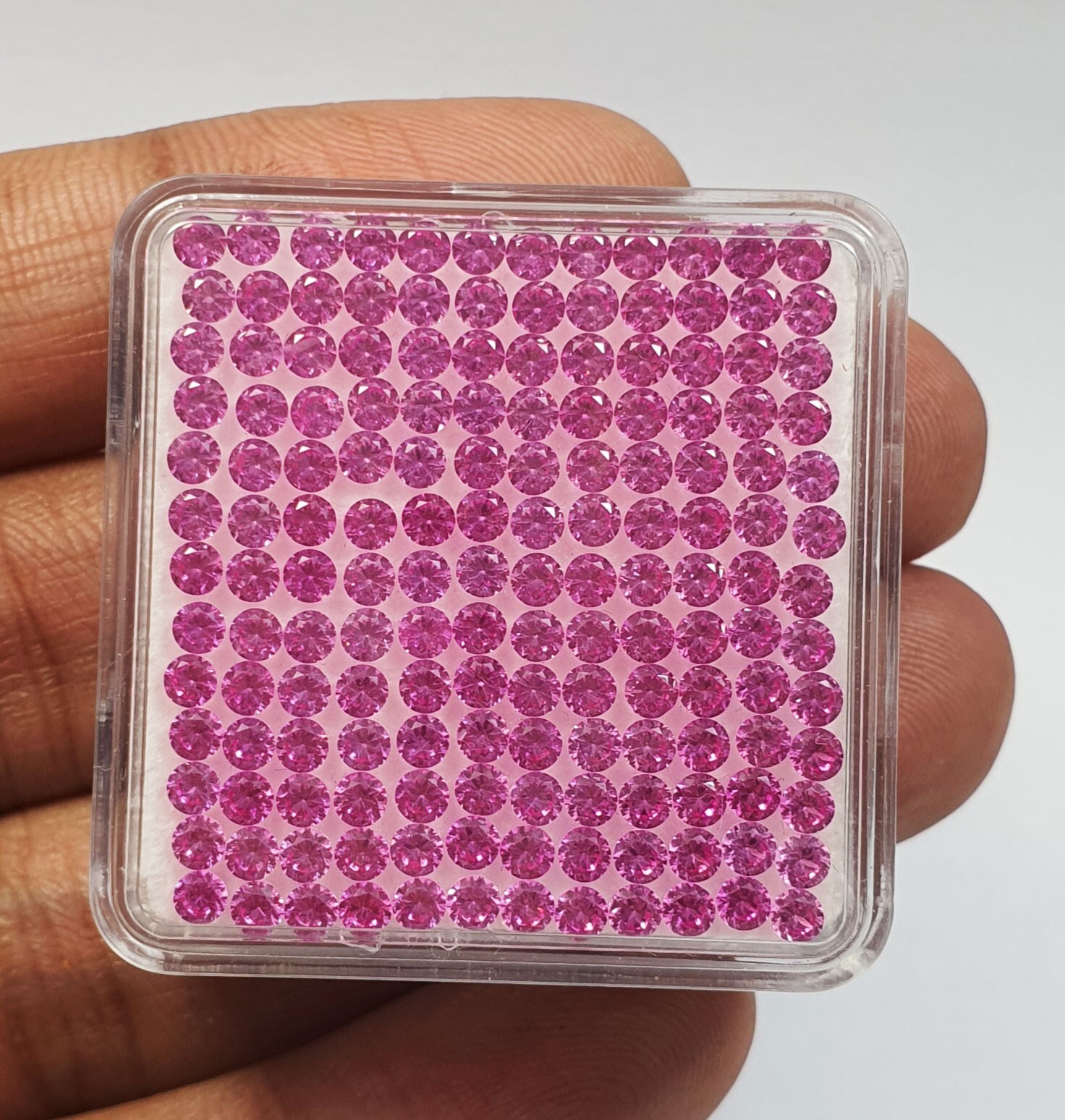 50 Pcs Flawless Ceylon Pink Sapphire Lot Round Diamond Cut Loose Gemstone 2.50MM