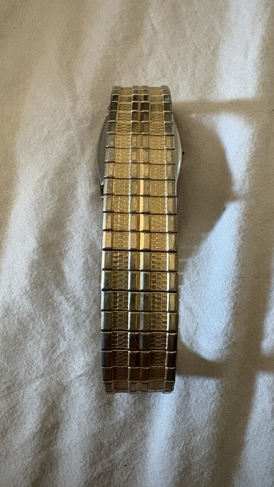 Bulova Vintage 1950s Tonneau 10k gold Filled Silver Dial