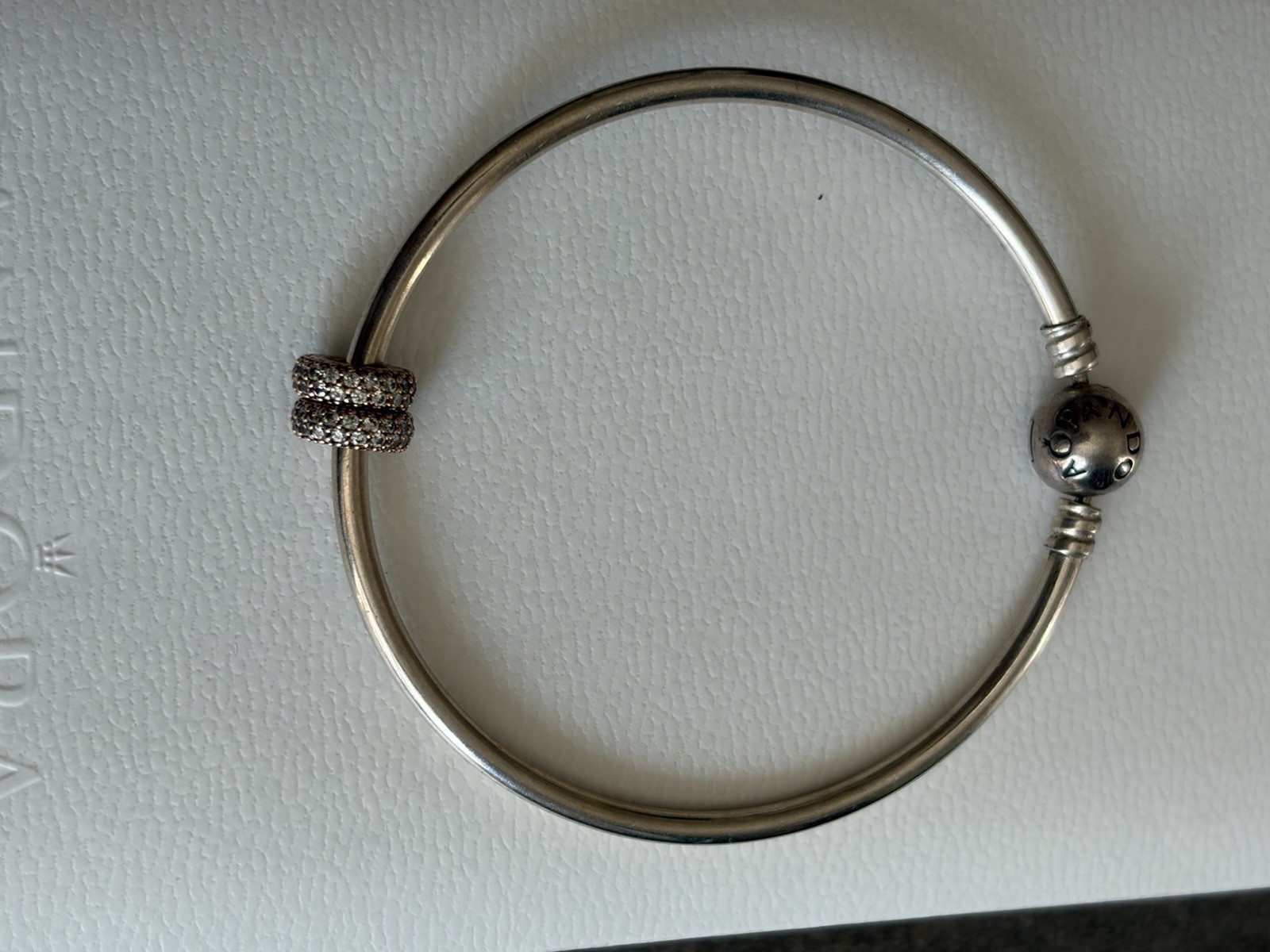 Pandora Sterling Silver Bangle 19-20CM (Bangle Only) Stamped S925 ALE Genuine