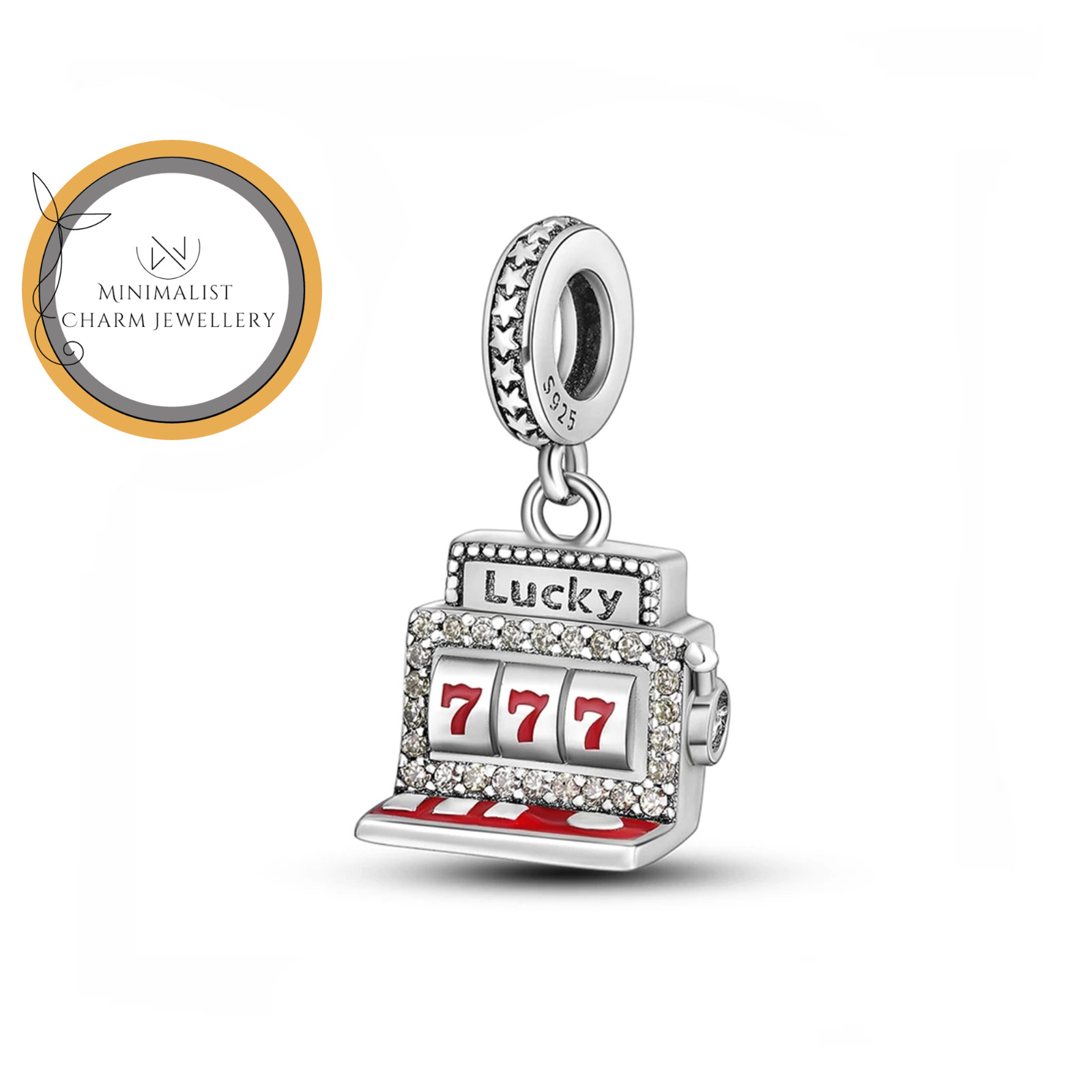 Lucky Shot Machine Dangle Charm, 777 Lucky Machine Charm, Women Gift Charm