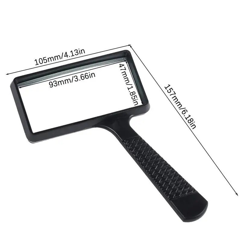 Handheld Rectangular 3X Magnifier Magnifying Glass Loupe For Reading Jewelry US