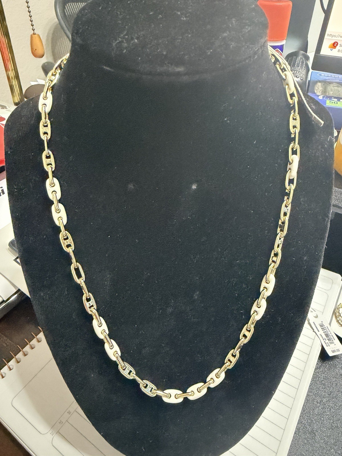 Kendra Scott Bailey Gold & White Mix Chain Necklace