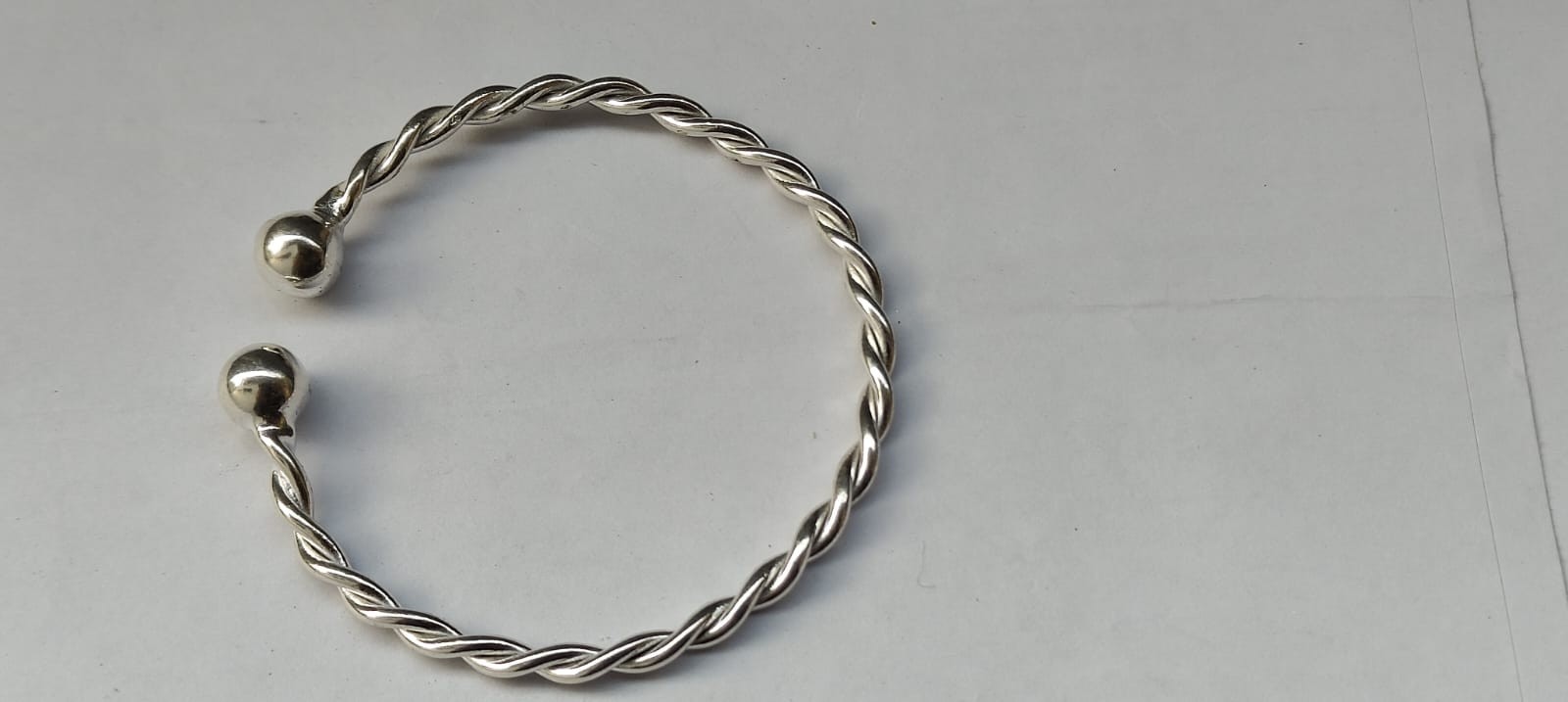 Thick Heavy Sterling Silver Ankle bangle, 925 Silver Plain Adjustable Bangle | H