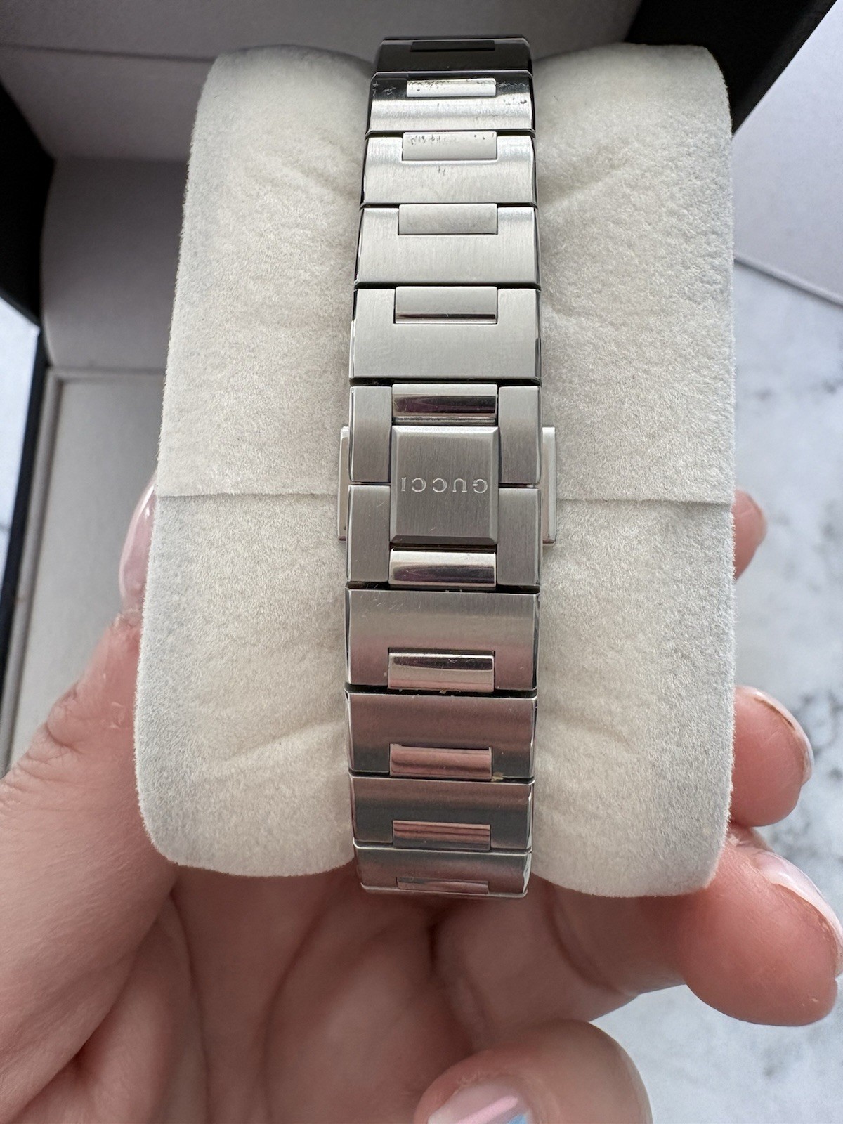 NEW Gucci Pantheon YA115404 Blue Dial Swiss Made Stainless Steel Watch
