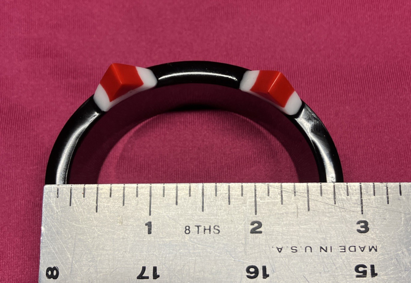 Bloody Vampire Fangs Cuff Bracelet, Black, MiaChavi Geekery