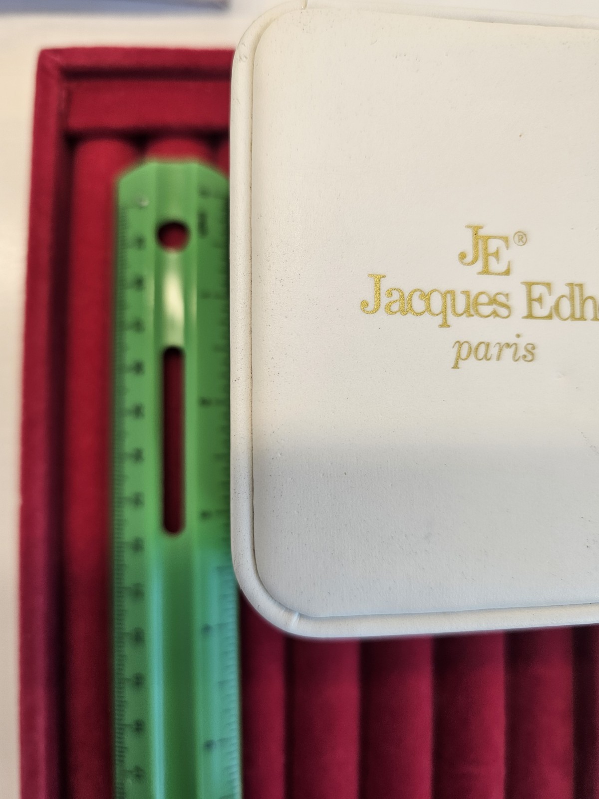 Jacques Edho JE Paris Empty White & Velour Presentation Display Watch Box Only