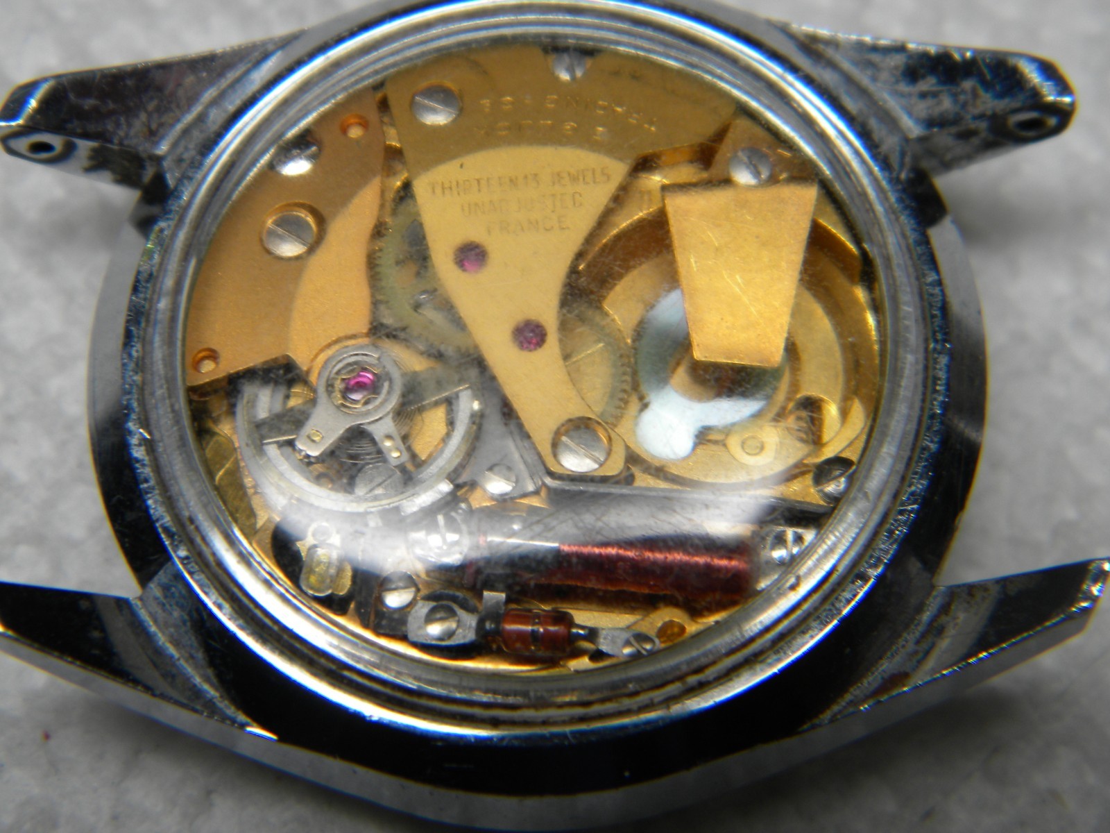 North Star Electric 13 Jewel Wrist Watch by E Gluck & Co France Repair or Parts