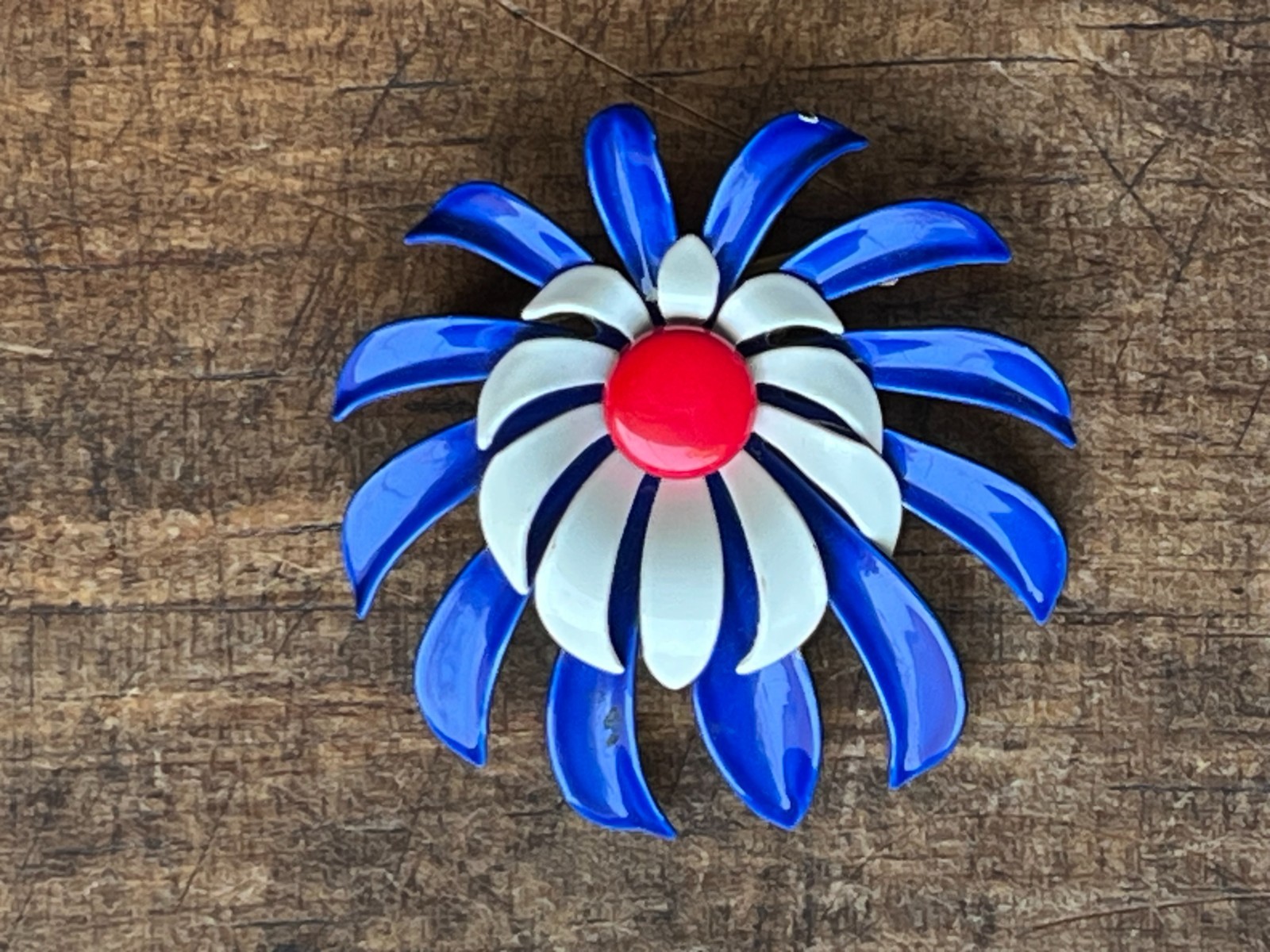 Vintage Flower Brooch Lot #2, 10 Pieces, Enamel, Metal, Rhinestone, Ceramic