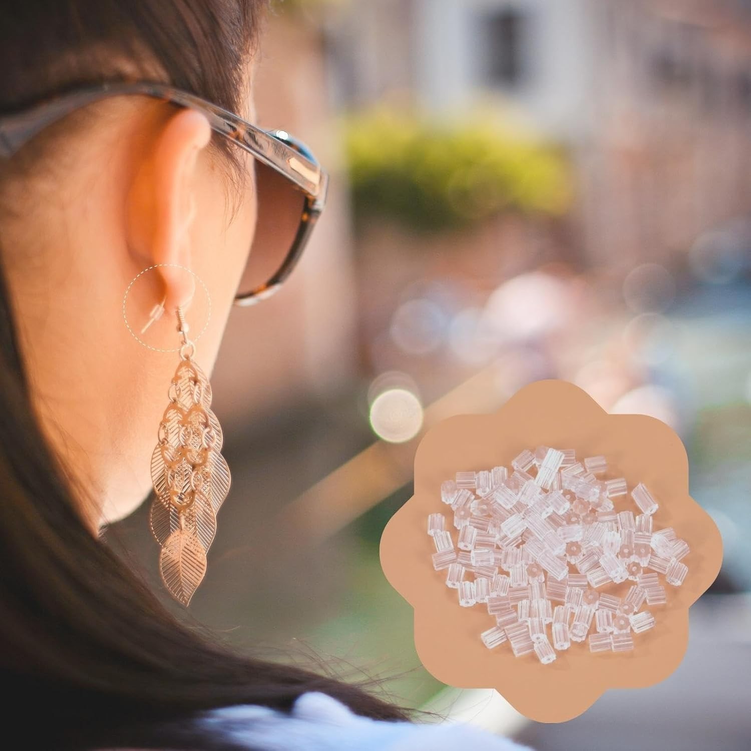 200PCS Hypoallergenic Silicone Earring Backs – Soft Clear Stoppers for Studs