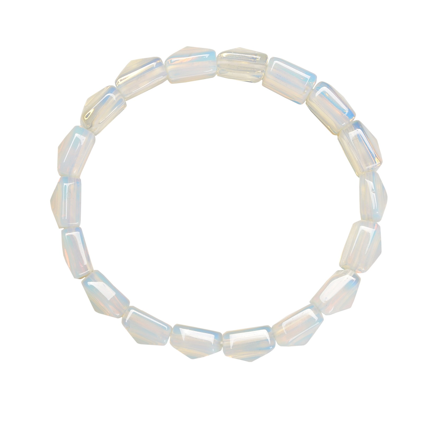 Opalite Pyramid Double Drill Bracelet Size Approx 10mm Length 7.5″ (10mm)