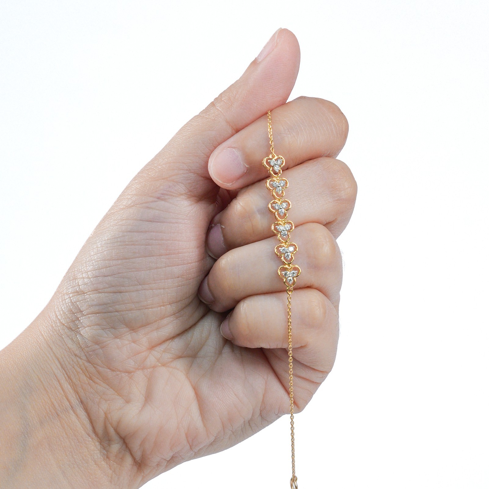 18 KARAT DIAMOND BRACELET | NATURAL DIAMOND | IGI CERTIFIED | YELLOW GOLD