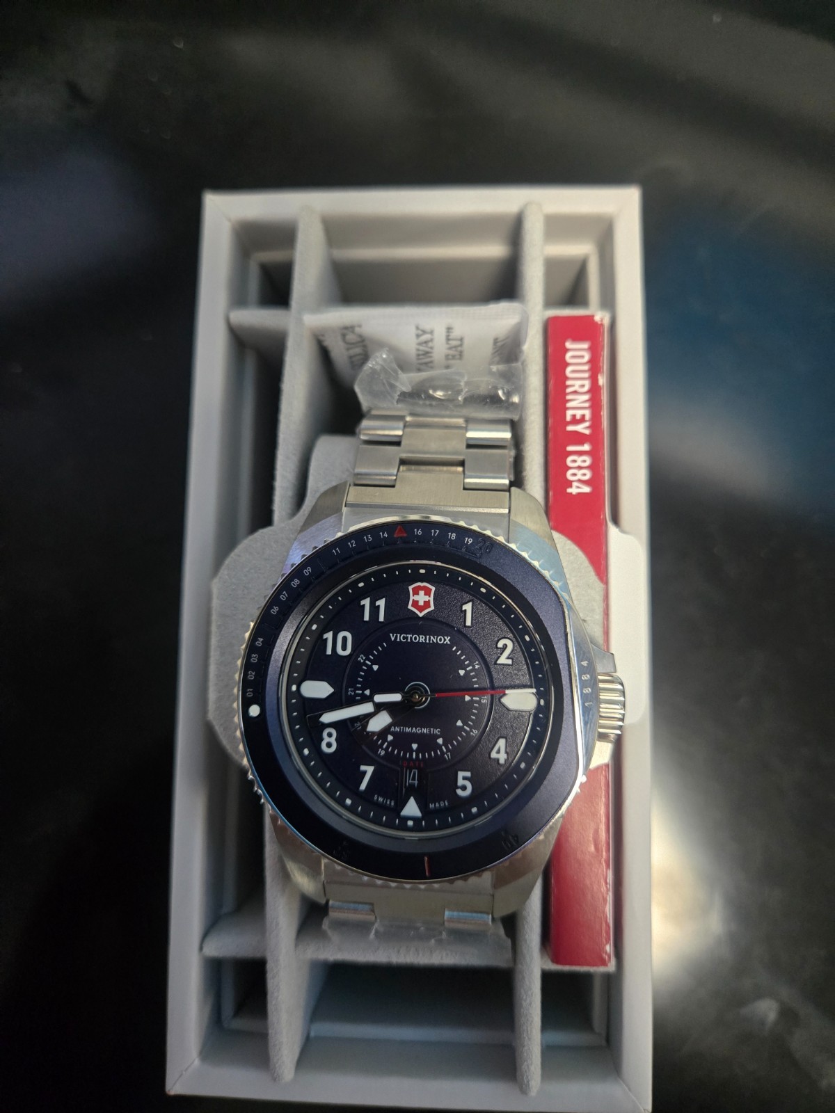 Victorinox Journey 1884 241978 Swiss Army Watch Sapphire Crystal New Open Box