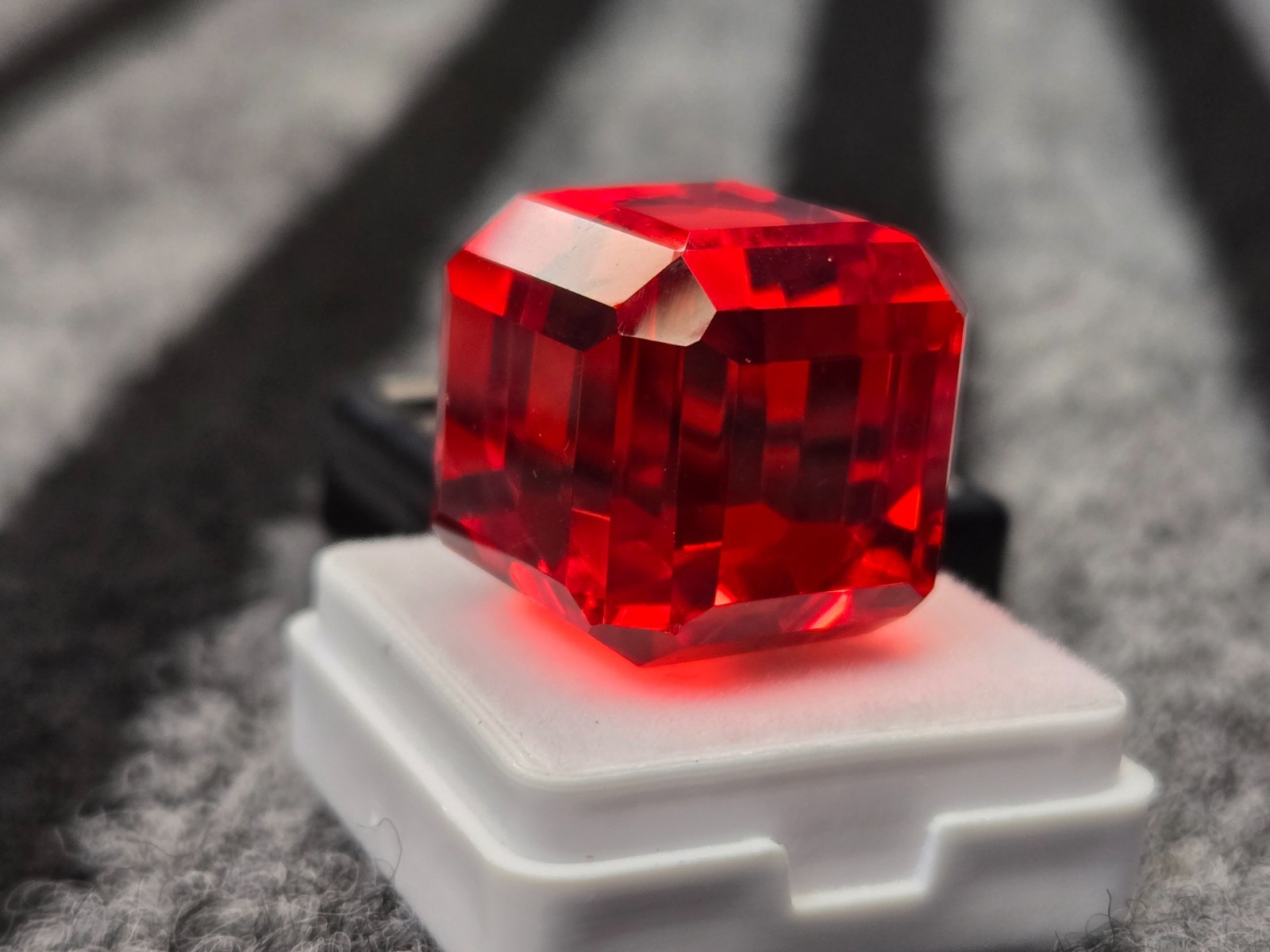 Orange Cube Mexican Fire Opal 58-60 Ct Lab Created Loose Gemstone Certified