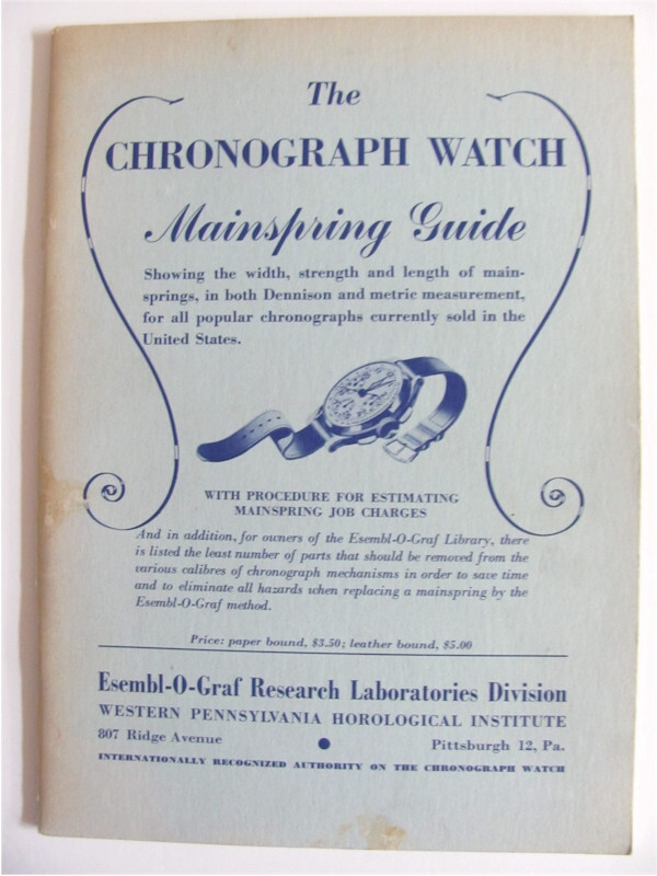 The Chronograph Watch Mainspring Guide-Esembl-O-Graf Research Lab Division