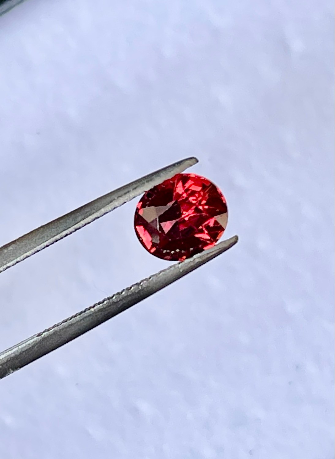Natural 100% VVS 2.15 ct 7.8×6.9×5 mm Oval Orange Gamet Mozambique, Africa