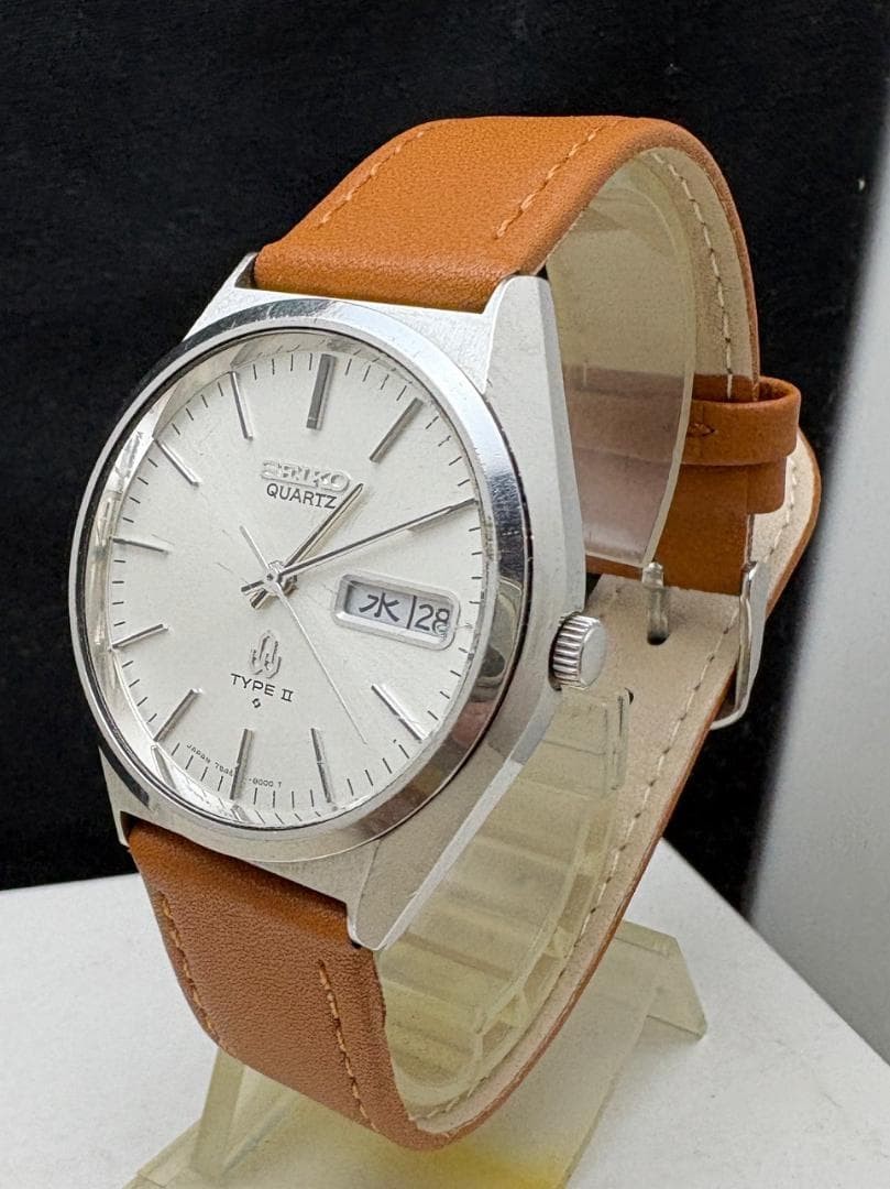 Seiko Type II 7546 8000 Quartz Watch 35mm 1.38in Vintage 1977 Working Japan