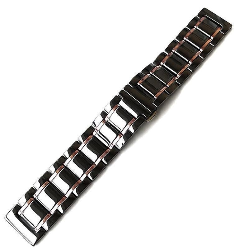 Polished Quick Release Strap Watch Band Premium Ceramic 14-24mm Stainless Steel