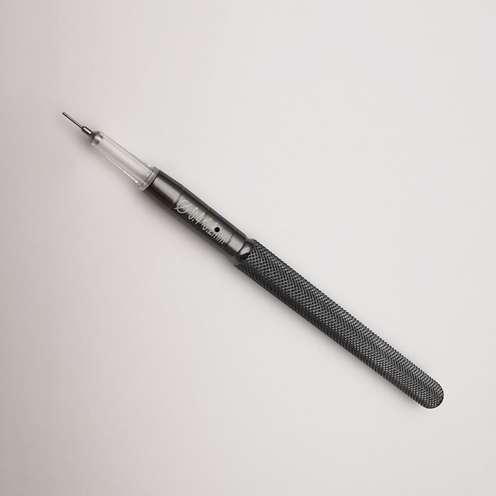 0.4*0.2mm Grey Aluminum Watch Oiler Pen Lubricant Oil Pin Pen Tip W/ Base F