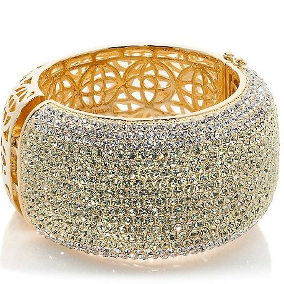 Joan Boyce Not for the Faint of Heart DRAMATIC Crystal Bracelet Goldtone