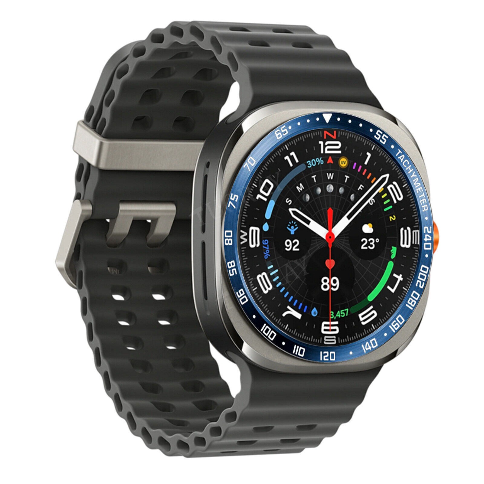 For Samsung Galaxy Watch Ultra 47mm Metal Cover Bezel Ring Frame Protector Case