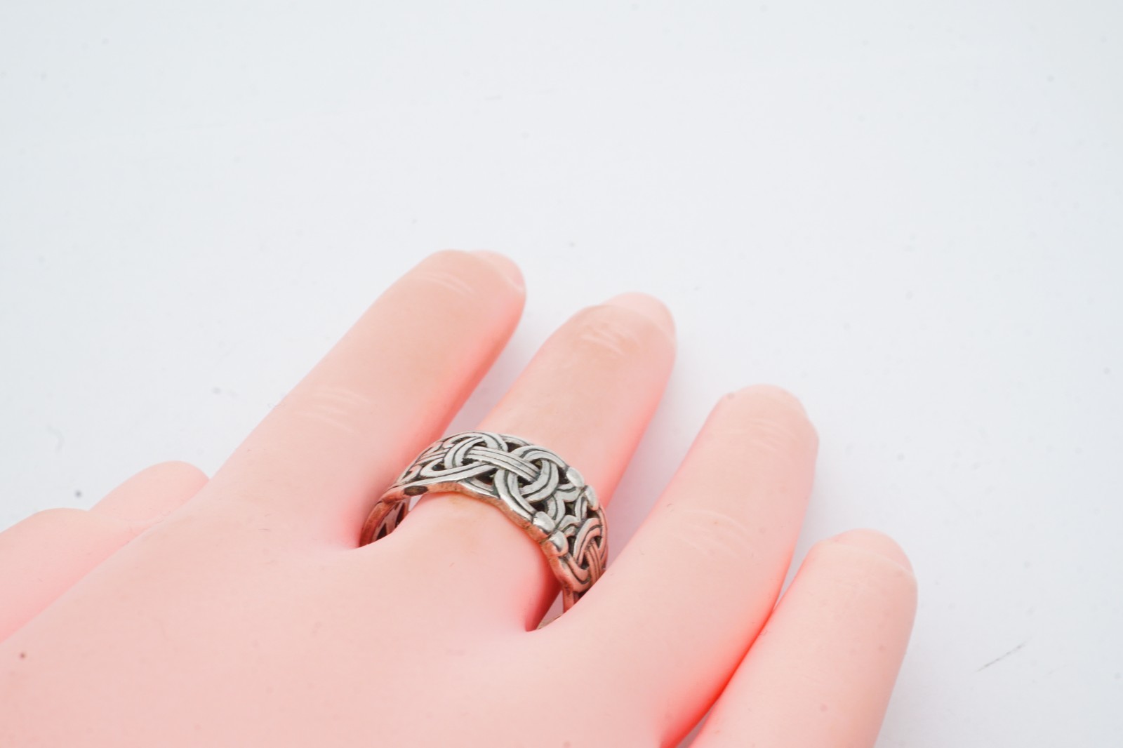 Vintage Peter Stone PSCL Sterling Silver 925 Celtic Ring Size 7.75