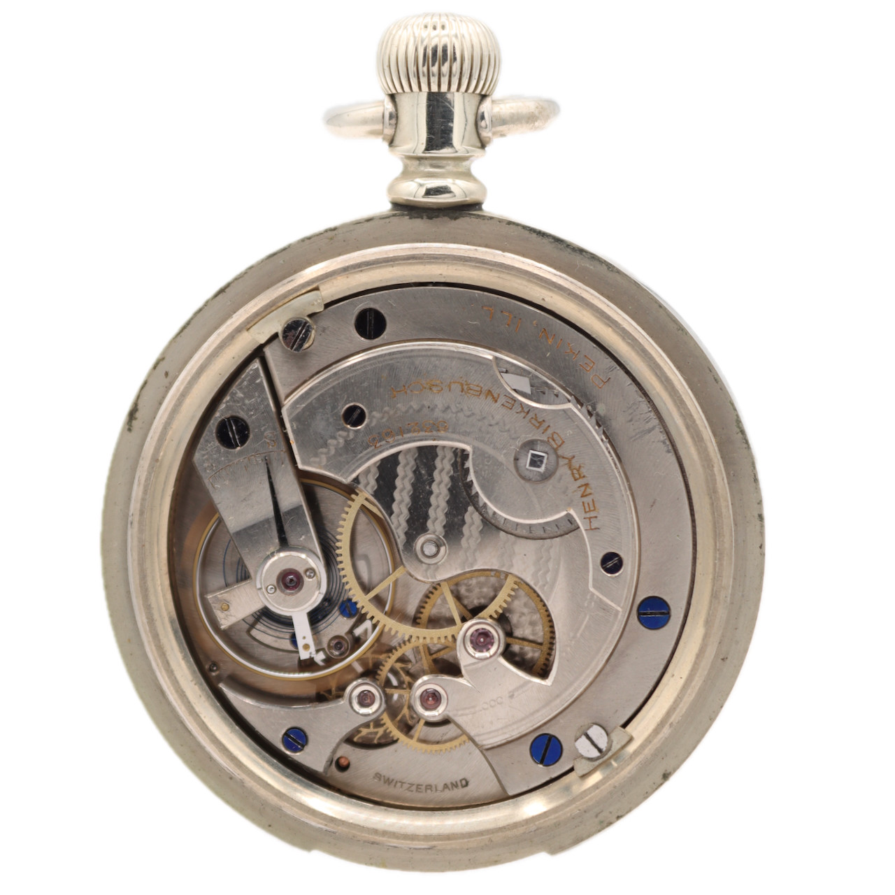 Antique 18s Longines 15 Jewel Henry Birkenbusch Mechanical Pocket Watch Swiss