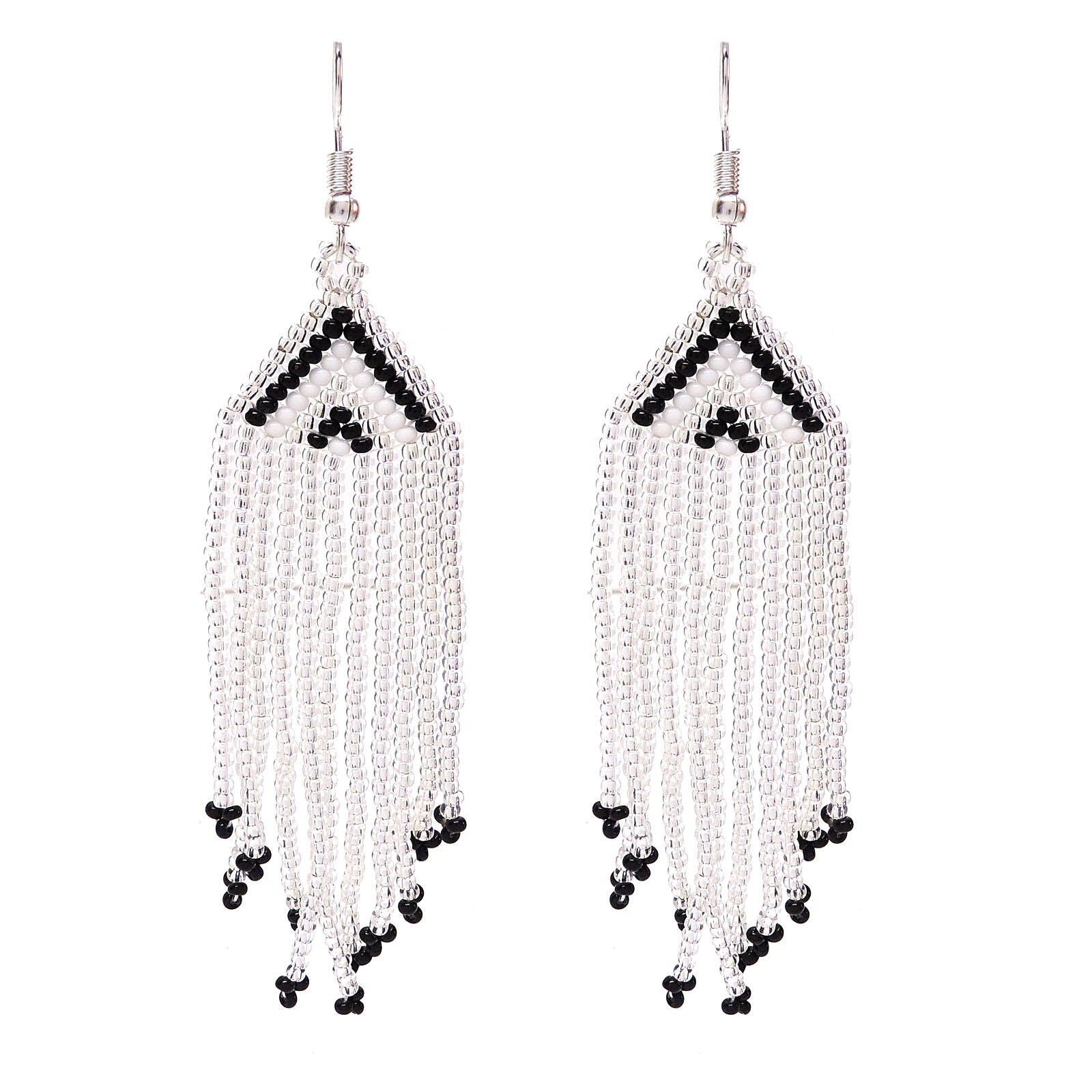 Handmade Necklace Seed Bead Boho American Style Nativ Beaded Multi Strand