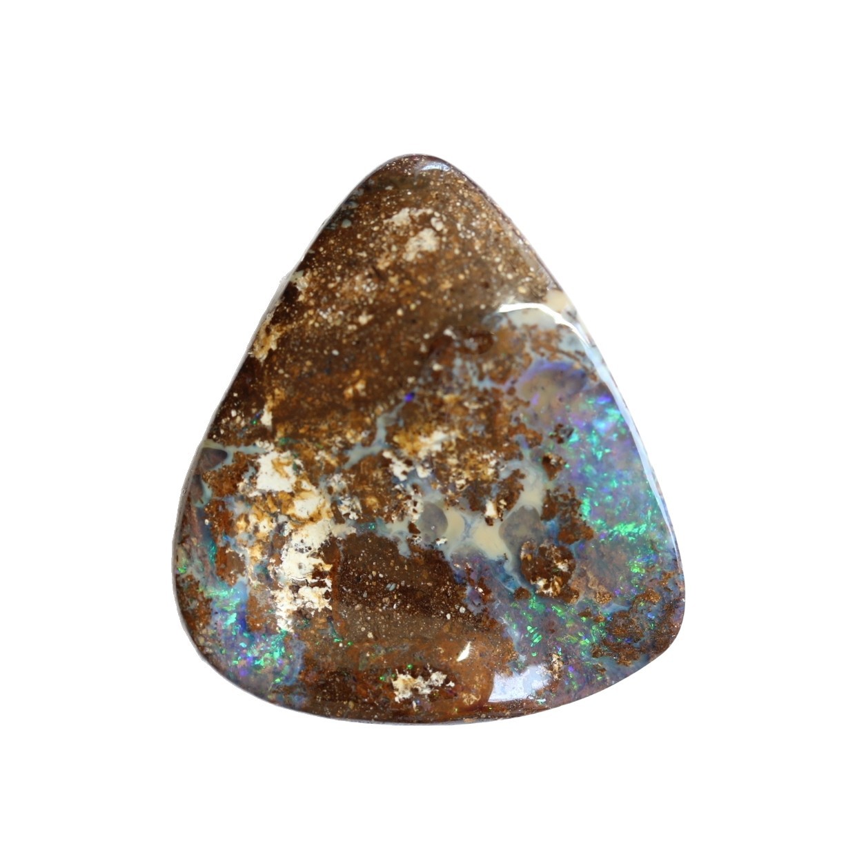 Side drilled 42ct 24x22mmAustralian natural boulder opal with hole for pendant