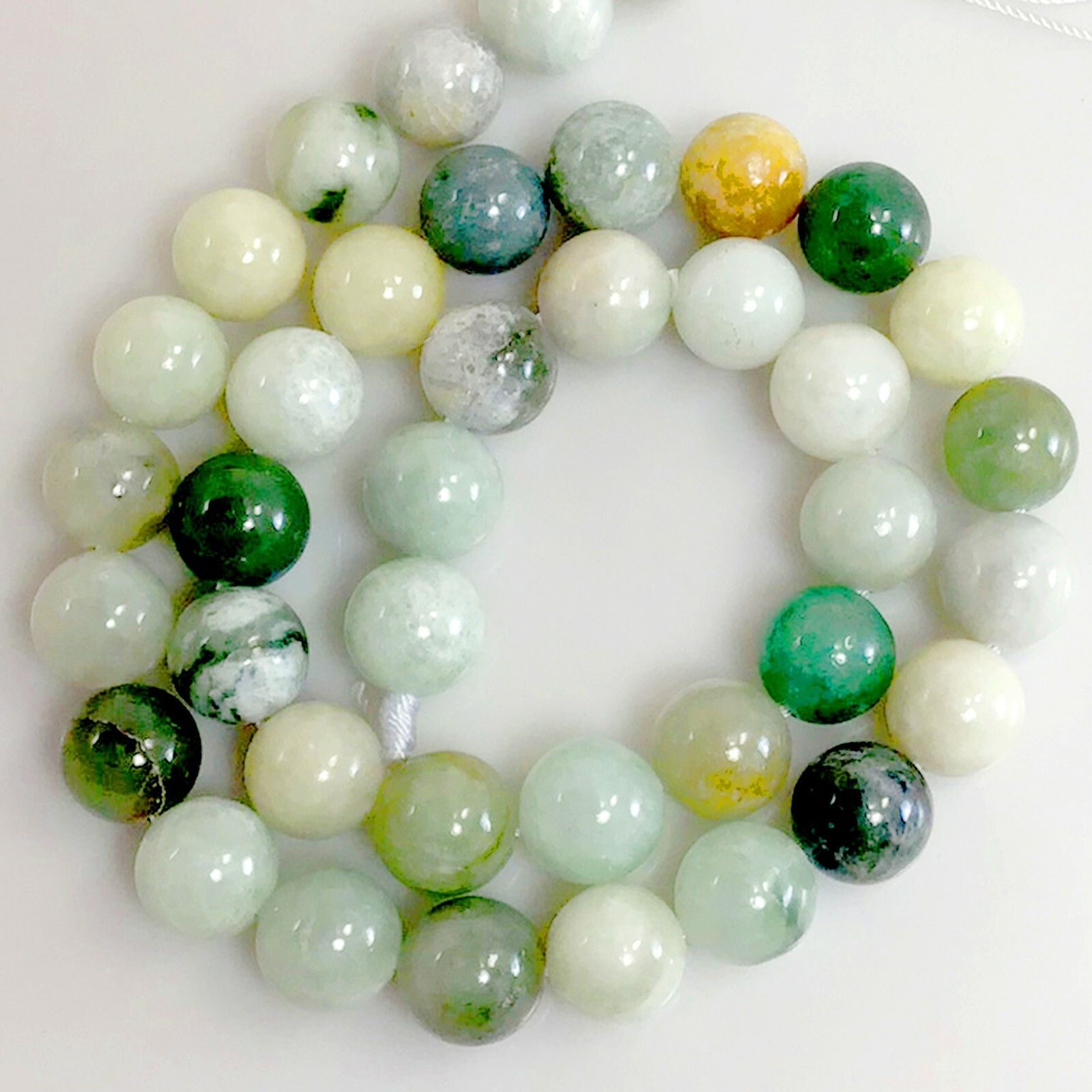 Natural Gemstone Myanmar Burma Jade Round Beads 15″ inch Strand 10x10mm(JA03)b