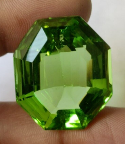 64.65 Ct. Fancy Cut Faceted Green Amethyst Loose Gemstone for Ring & Pendant