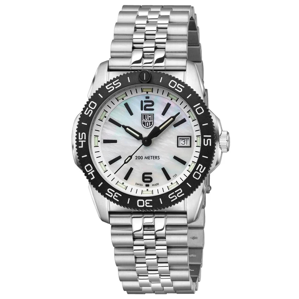 New Luminox XS.3126M Pacific Diver S.Steel White Mother Of Pearl Dial 39mm Watch