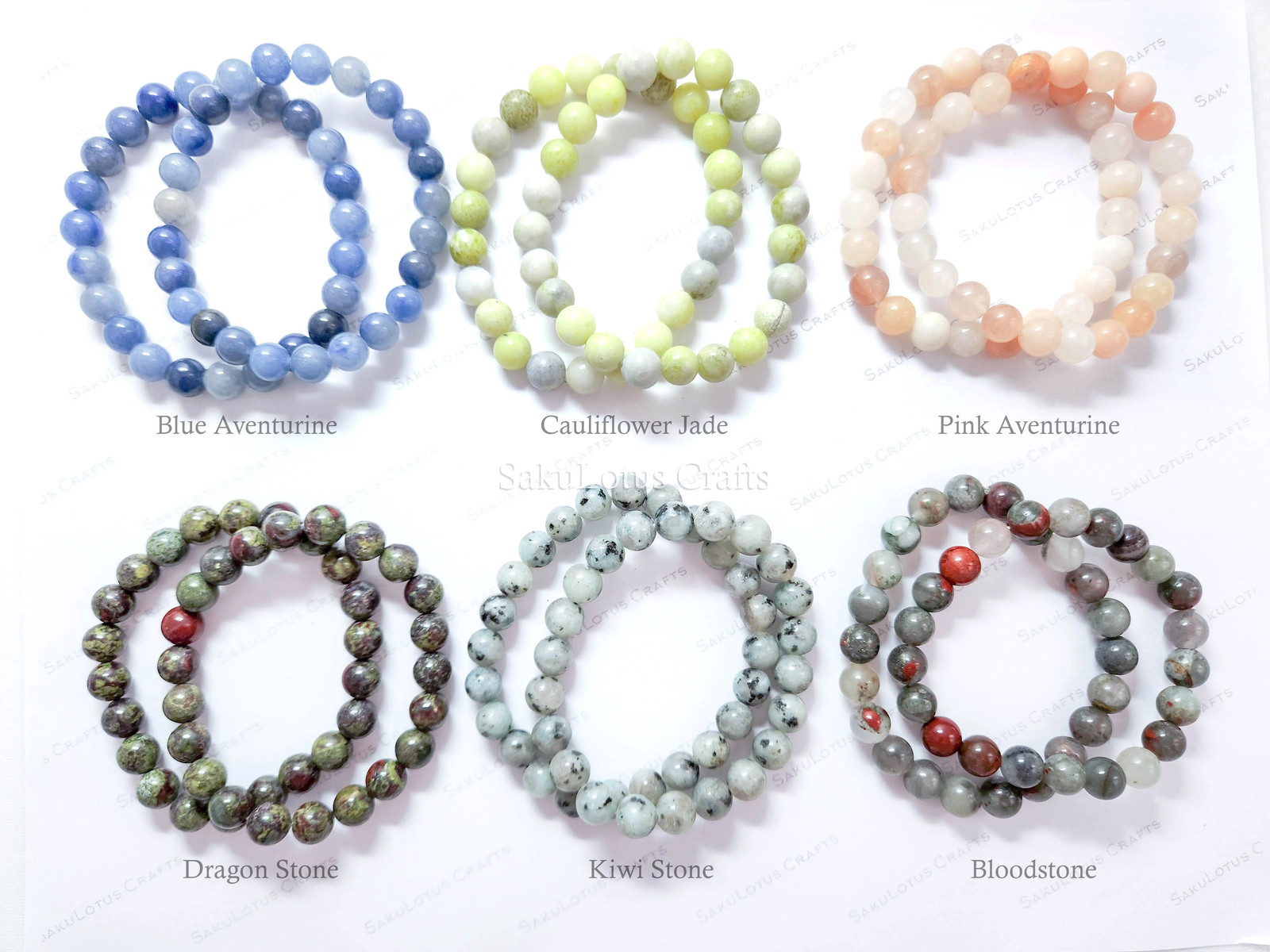 Natural Crystal Stone Stretch Bracelet 4mm 6mm 8mm 10mm Gemstone Beads DIY Stone