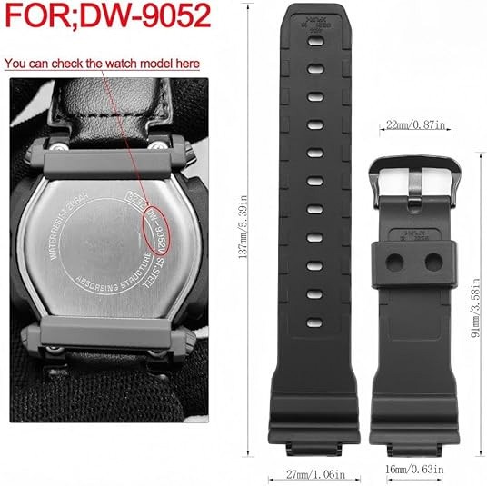 Replacement Band for Casio DW9052 DW6900 G Shock Resin Strap