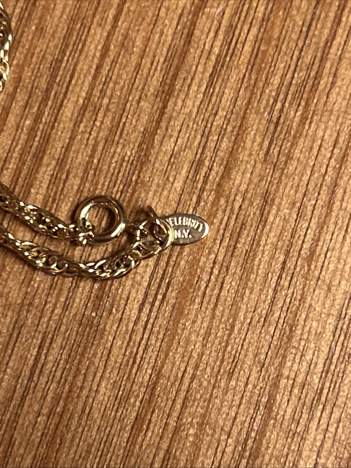 Vintage Celebrity NEW YORK Gold Tone Chandelier Filigree Enamel Dangle Necklace