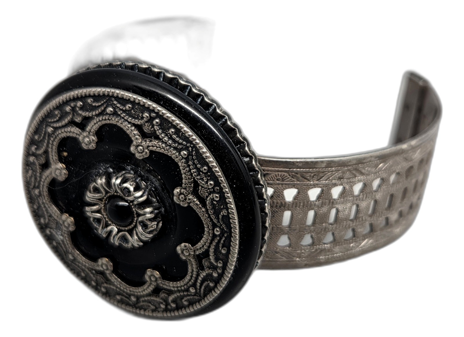 Vintage “Taj Mahal” Cuff Jan Michaels San Francisco Ornate Filigree Bracelet