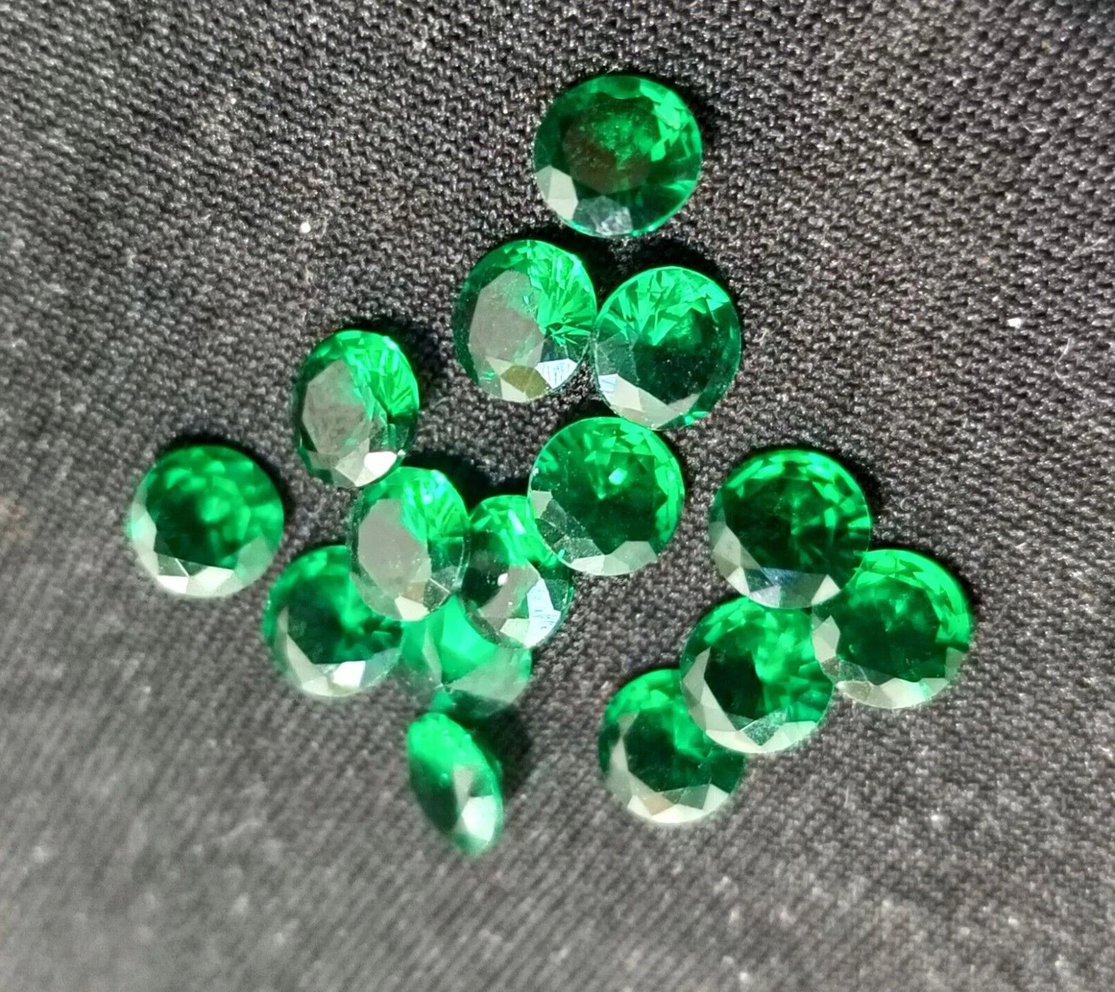 5 mm Natural Colombian Green Emerald Round Loose Certified Gemstones Lot 10 Pcs