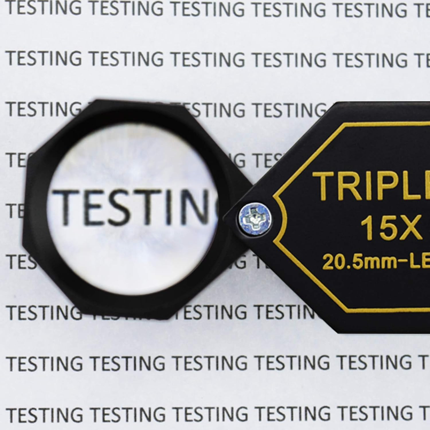 15X Magnifier Jewelry Loupe 20.5Mm Triplet Lens Optical Glass Pocket Gem Magnify