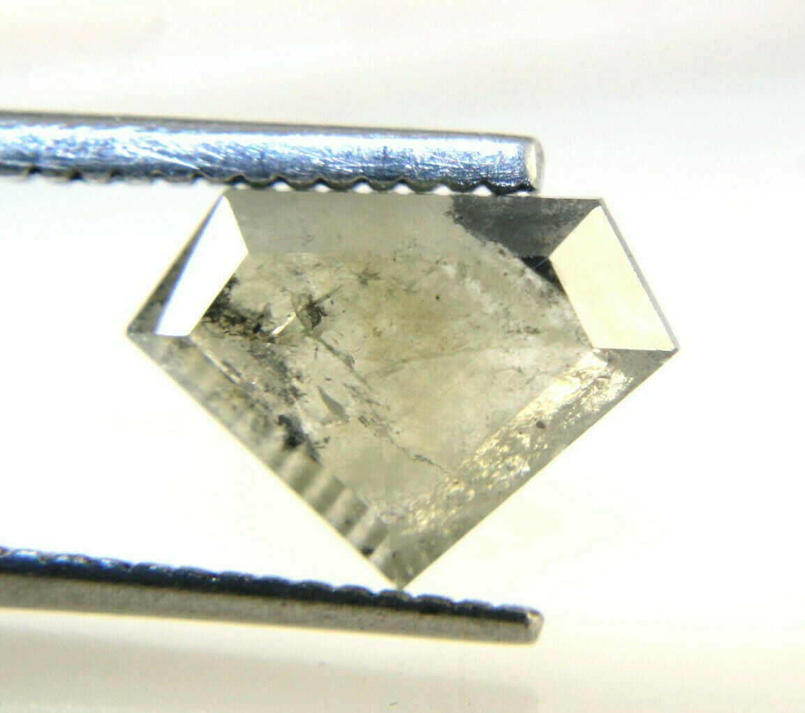 2.14 cts Gray Salt n Peppe Diamond Shape Rose Cut Diamond 7.90×10.95×3.25 MM