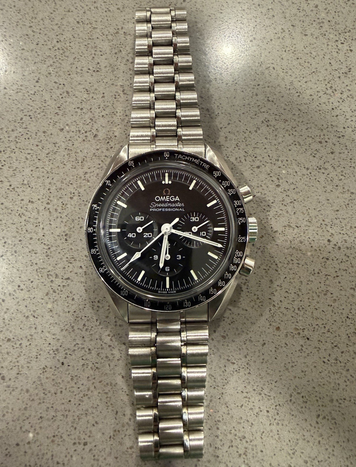 Omega Speedmaster Moonwatch Sapphire Sandwich 3861 2025 Year -Full Set Warranty