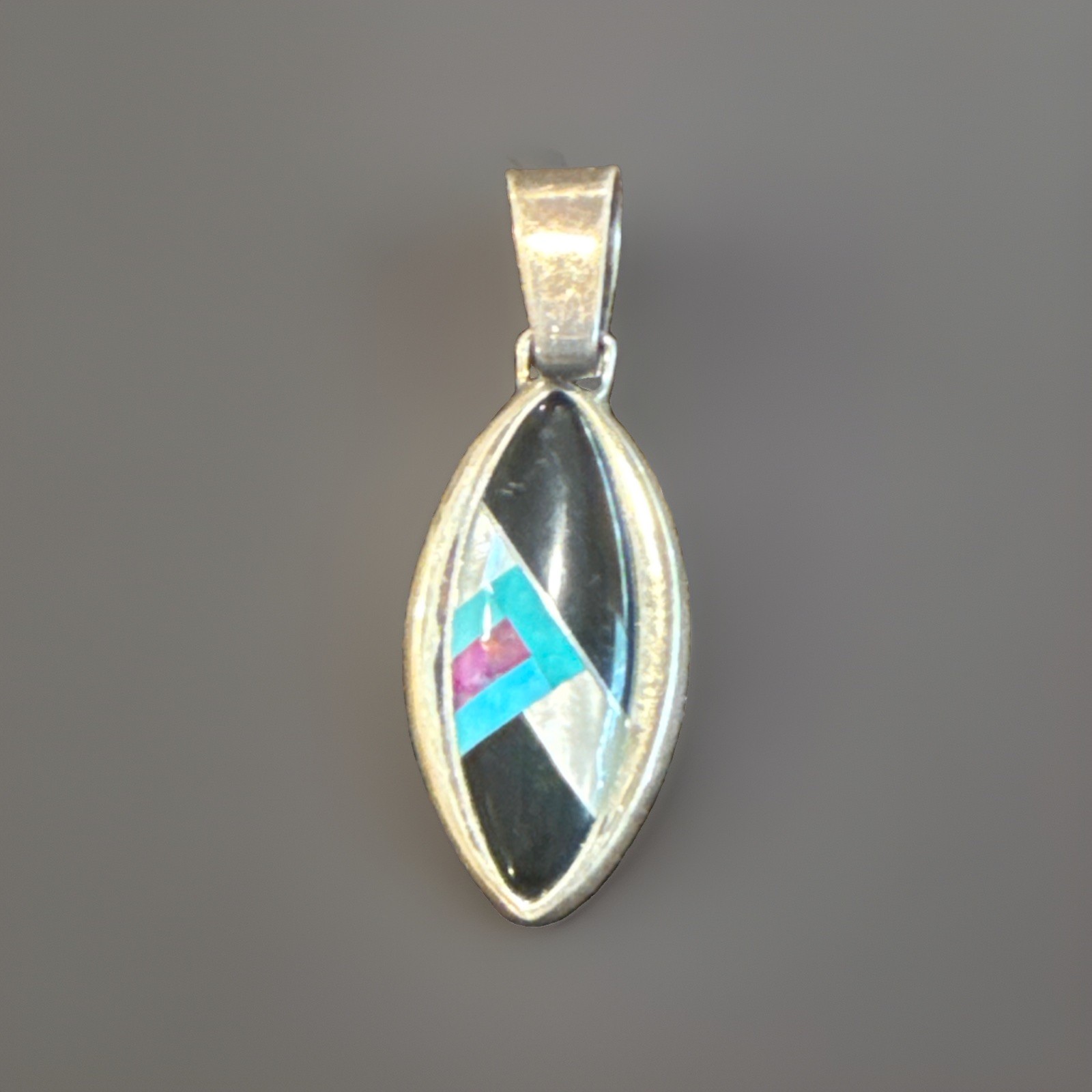 Mine Finds by JAY KING DTR 925 Sterling Silver Pendant Turquoise Onyx MOP