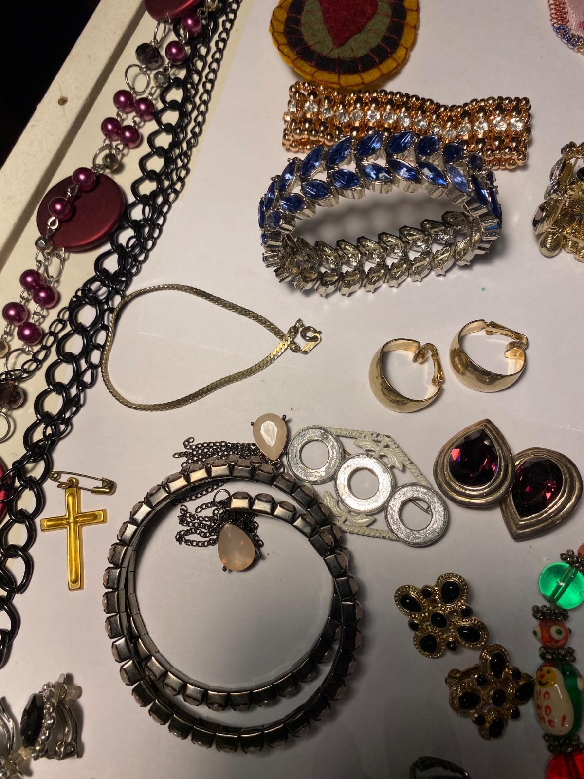 T93 Lot of Costume Jewelry & Etc. Earrings Bracelets Etc.