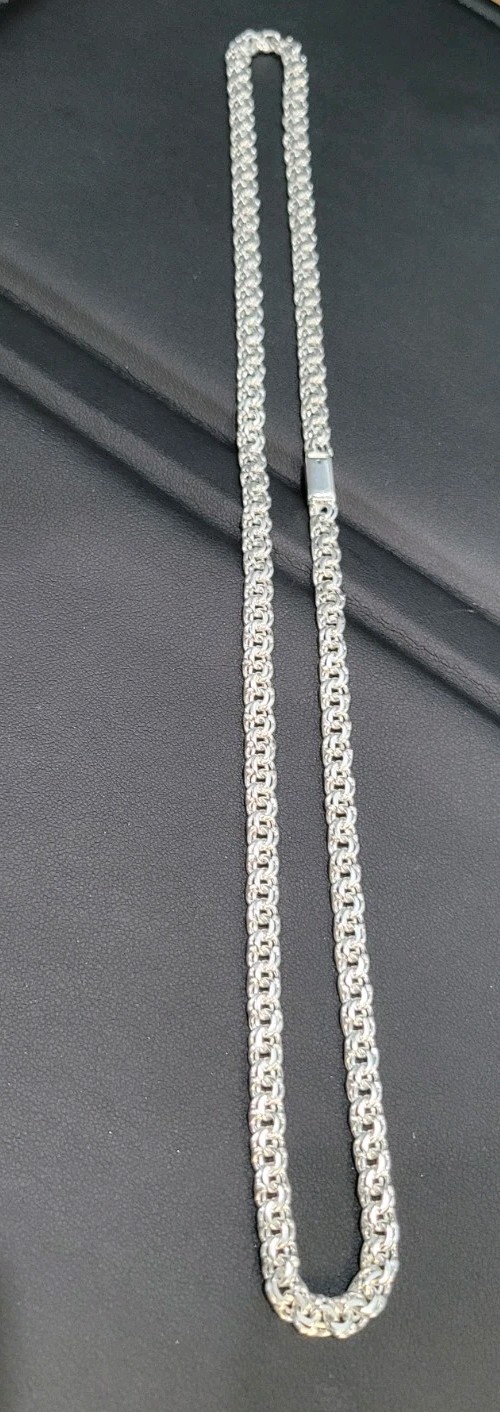 925 sterling silver Chino Link 22″ 5mm Chain Simple Lock 29.6g Solid Cadena