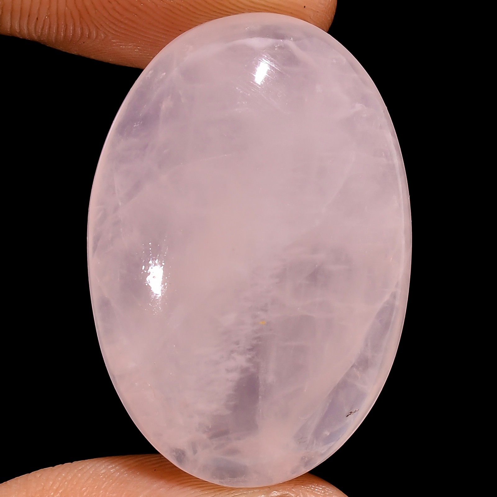 Natural Rose Quartz Oval Shape Cabochon Loose Gemstone 50.5 Ct 32X21X8mm GC30755