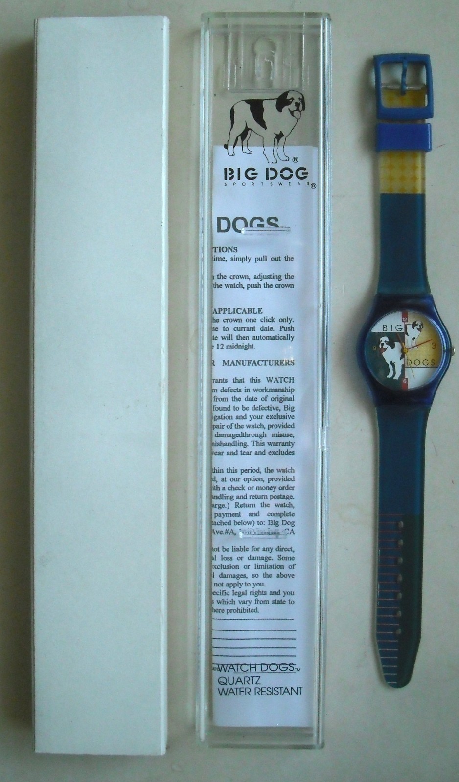 Big Dogs NEW Adult Watch Water Resistant 3 ATM New Battery St Bernard Dog