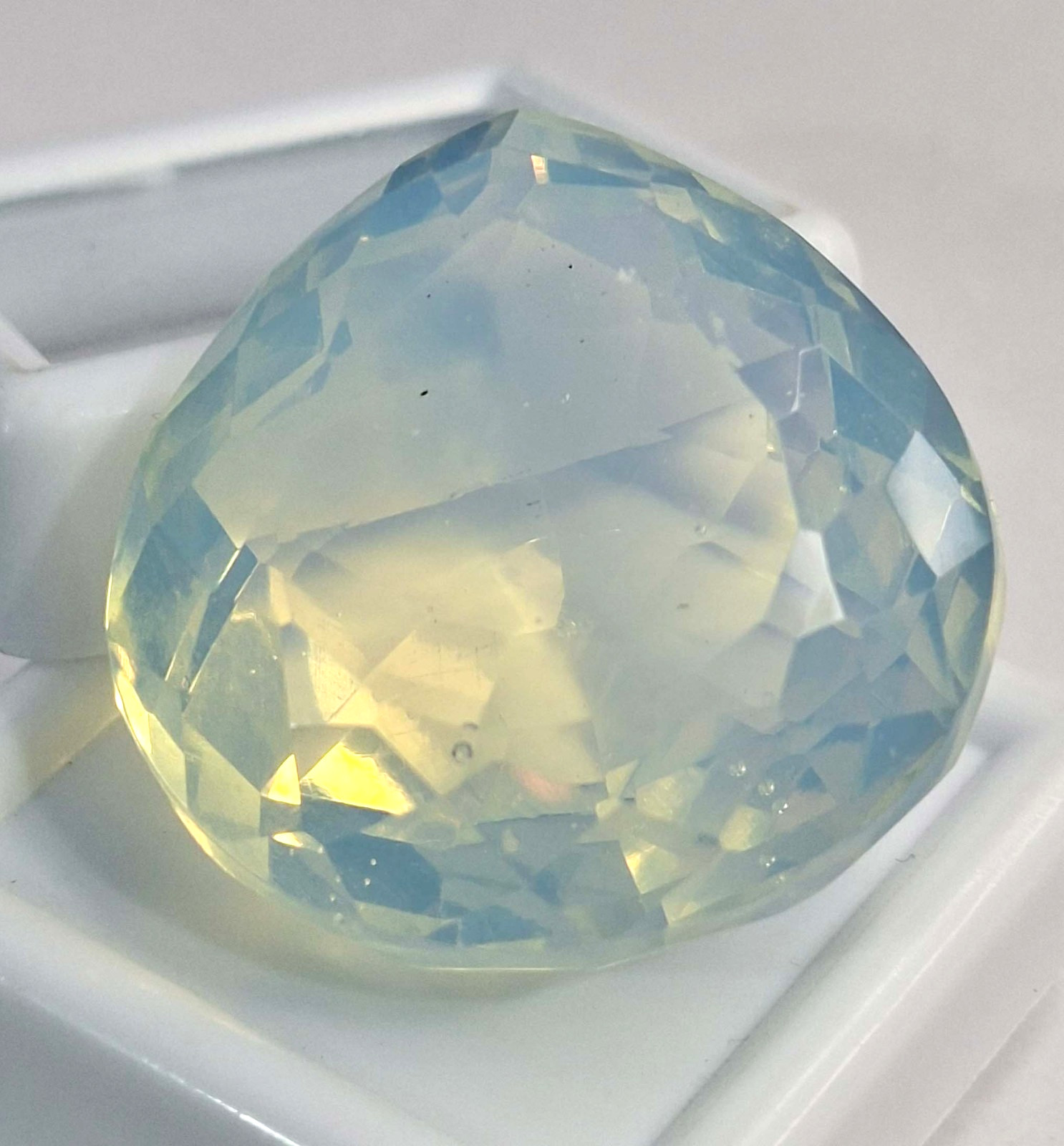 58-60 Ct Pear Cut Welo Opal White Certified Loose Gemstone Lab Create SB326