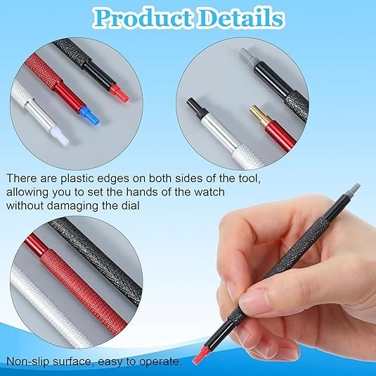 guduling 9 Pcs Watch Hand Tool Stainless Steel Hands Remover Setting Kit.