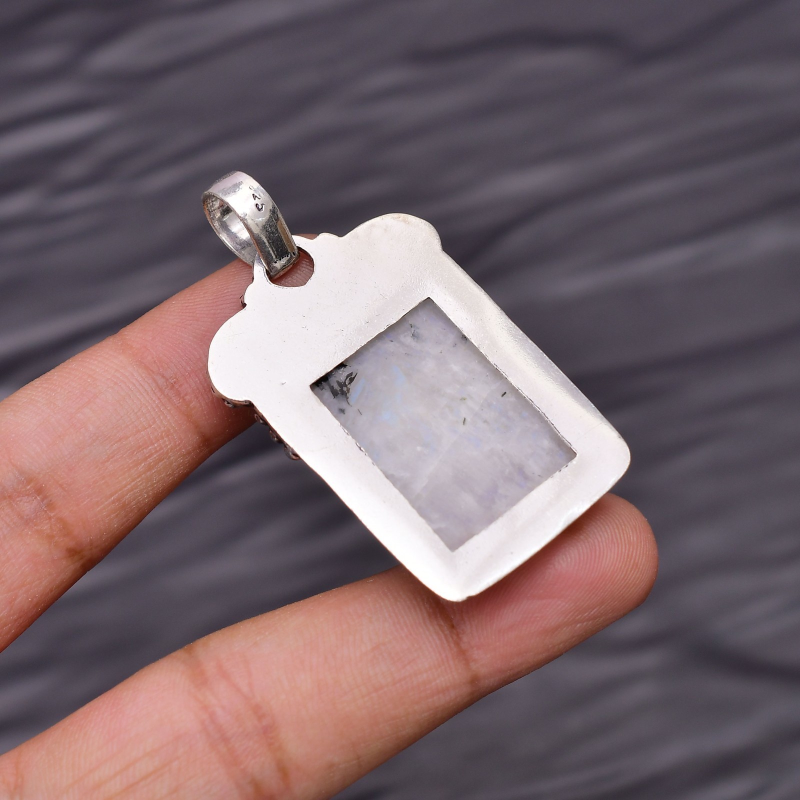 Moonstone Gemstone 925 Sterling Silver Jewelry Pendant 2.12″