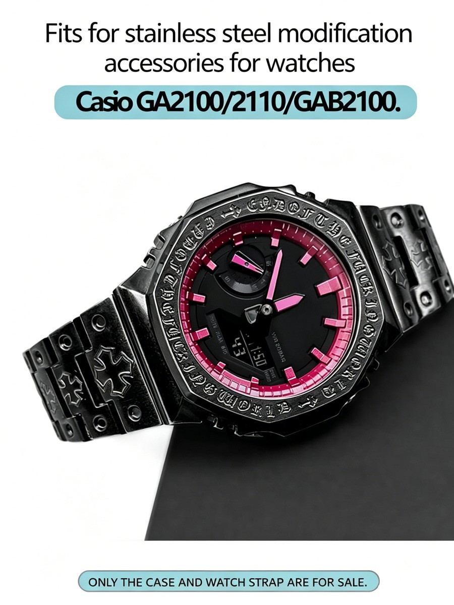 Stainless Steel Case Band Mod Kit Replacement For Casio G-Shock GA2100 GA2110