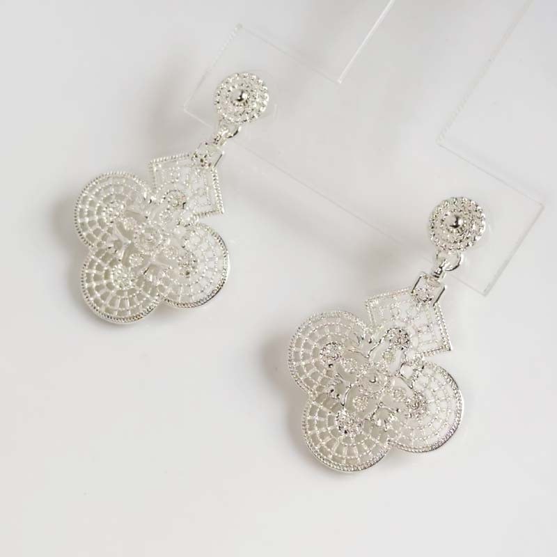 New Cabi Silver Plated Statement Drop Earrings Women Party Vacation Jewelry Gift